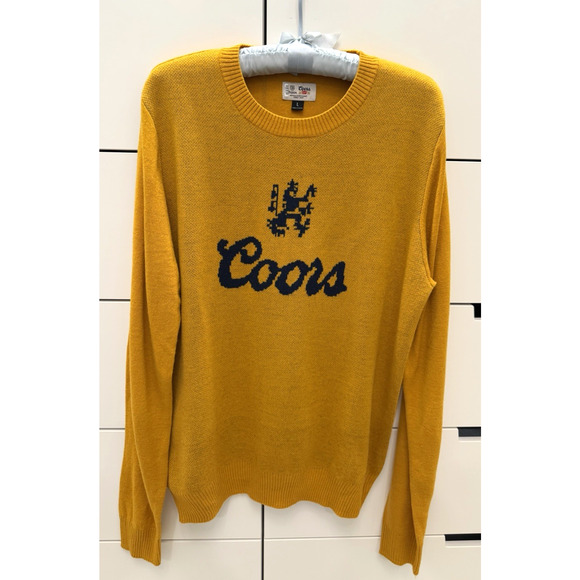 Brixton & Coors Banquet - Yellow Coors Crew Sweater - Women's Size: Large - Picture 1 of 11